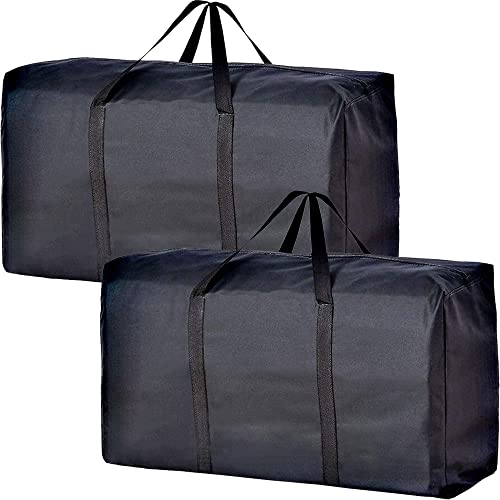 TICONN 2 Pack Extra Large Moving Bags with Zippers & Carrying Handles,  Heavy-Duty Storage Tote for Space Saving Moving Storage