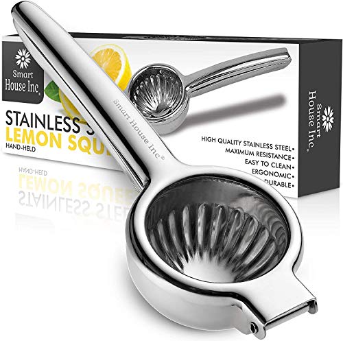 Stainless Steel Fruit Juicer - Manual Squeezer with Seeds and Pulp Filter