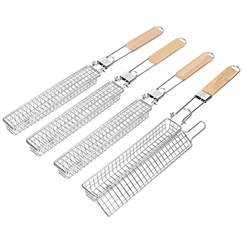 Extra Long Stainless Steel Kabob Grilling Baskets