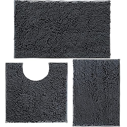 Extra Soft Chenille Bathroom Rugs Set