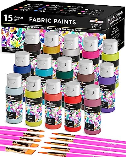 Jacquard Fabric Paint for Clothes - 8 Oz Textile Color - Black - Leaves  Fabric Soft - Permanent and Colorfast - Professional Quality Paints Made in