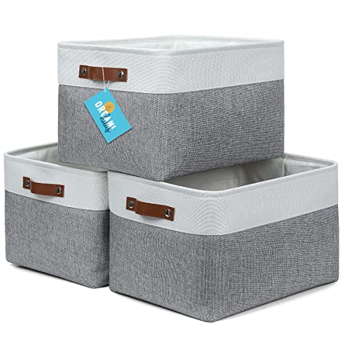 Fabric Storage Baskets for Shelves 3 Pack