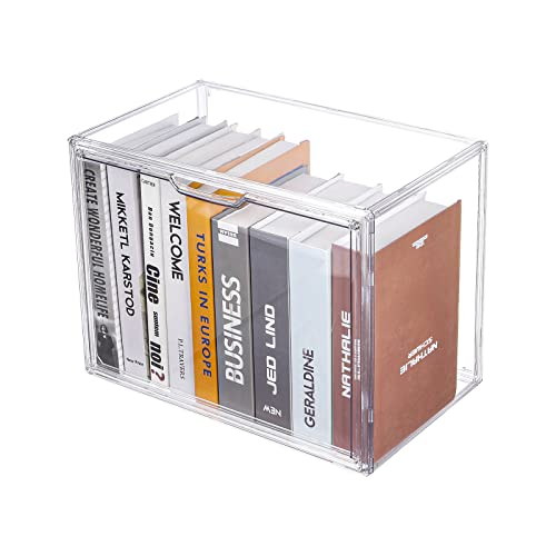 FABROK Clear Storage Box for Books and More