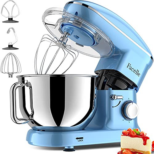 Stand Mixer, CUSIMAX 6.5QT Stainless Steel Mixer 6-Speeds Tilt-Head Dough  Mixers for Baking with Dough Hook, Wire Whisk & Flat Beater, Splash Guard