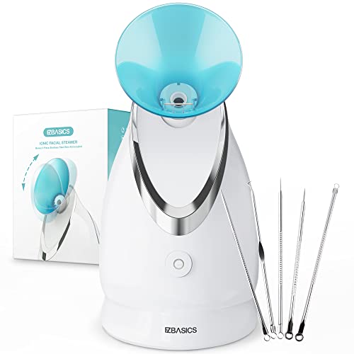 EZBASICS Ionic Face Steamer: Home Spa for Sinuses & Pores