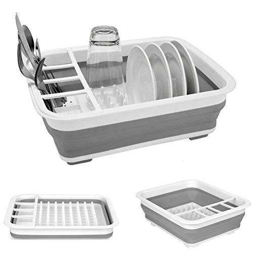 Fafcitvz Portable Dish Drying Rack & Organizer for Kitchen RV Campers