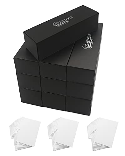 Fageverld Card Storage Box with Dividers, 10 Count, Black