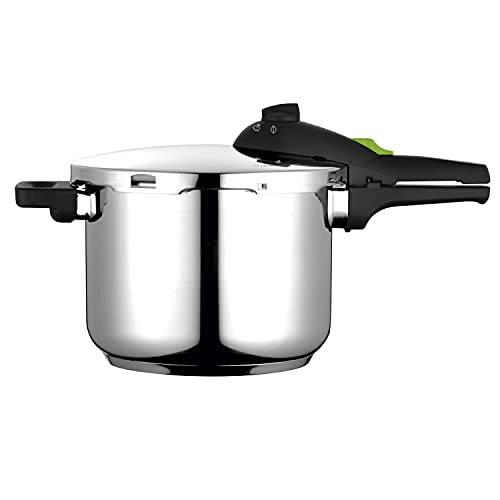 WMF Perfect Pressure Cooker 8.5 L Premium Polished Stainless Steel 2  Cooking Levels All-in-One Rotary Knob, Dishwasher Safe, Diameter 22 cm  Suitable