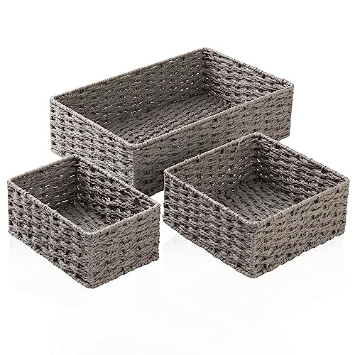 FairyHaus Wicker Baskets 3 Pack - Stylish and Functional Storage Solution