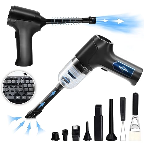 Famaster Compressed Air Duster & Mini Vacuum Keyboard Cleaner