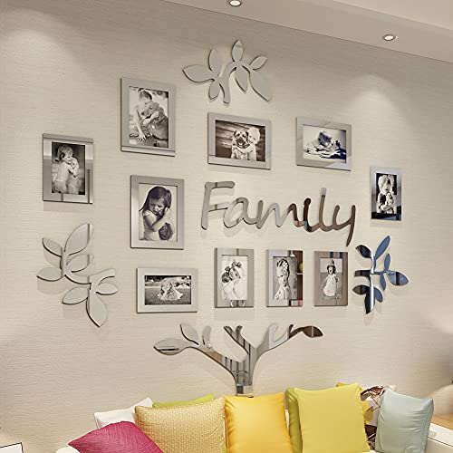 Family Tree Wall Decor Acrylic Mirror Stickers