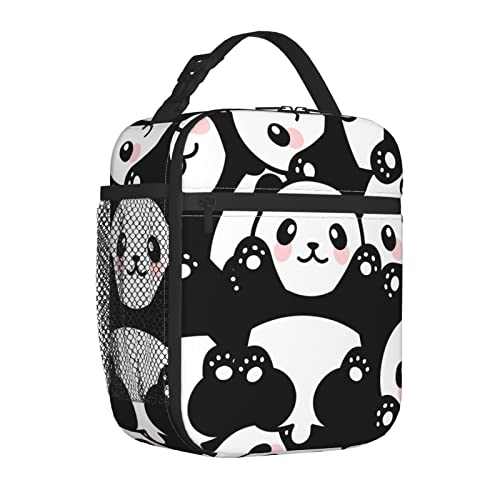 famliihw Cute Panda Print Lunch Box