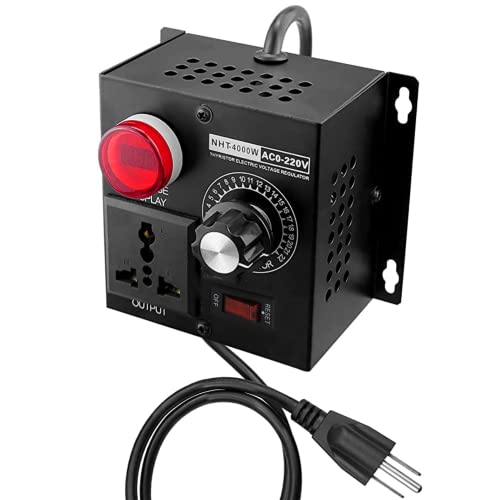 LeuMuas Variable Voltage Regulator for 120-220V AC Motors: 15A 4000W Max