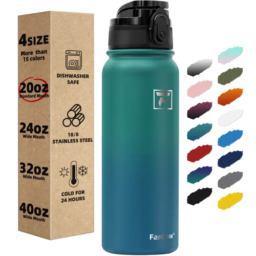 Fanhaw Insulated Water Bottle - 20 Oz Double-Wall Stainless Steel