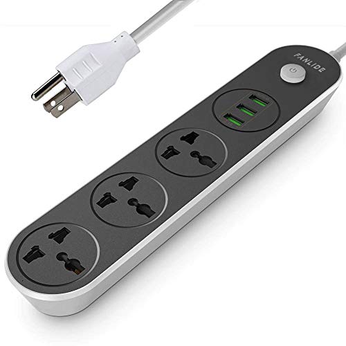 Fanlide Multi Plug Power Strip with USB Ports and Child Safe Door