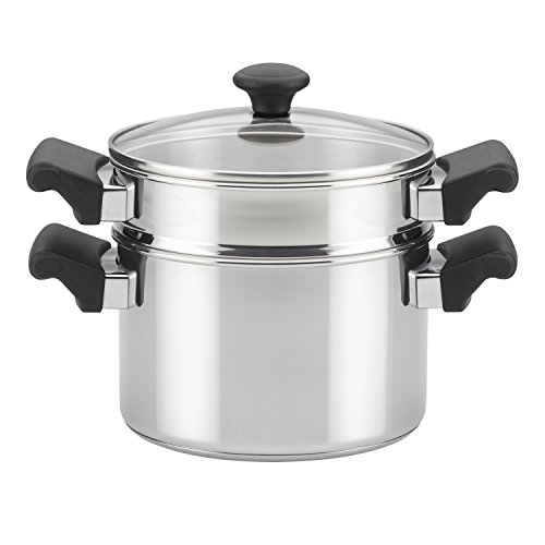 Farberware 3 Quart Stainless Steel Saucepot with Steamer Insert and Lid
