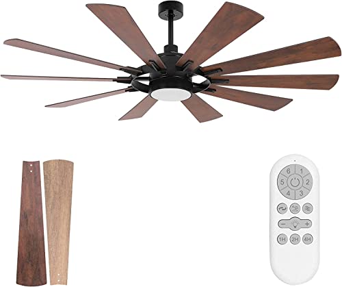 Farmhouse Ceiling Fan with Light and Remote