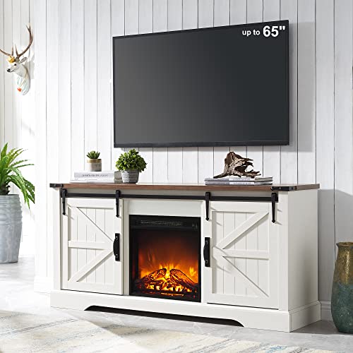 Farmhouse Electric Fireplace TV Stand