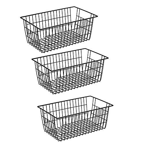 Farmhouse Metal Wire Basket - Fridge Freezer Storage Organizer Bins
