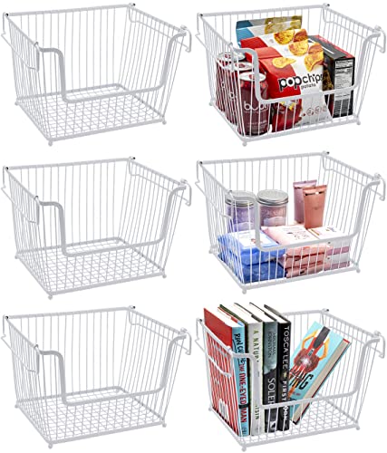 Farmhouse Scoop Storage Baskets with Handles