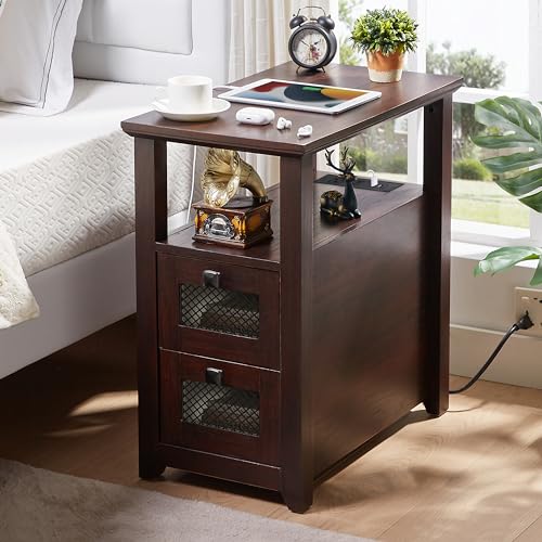 Farmhouse XXL End Table with USB Charging Station