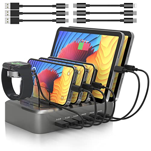 Fast Charging Station Organizer with 6-Ports