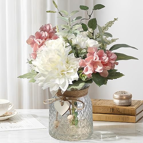COLMOXY Faux Flower Arrangement for Home and Office Decor