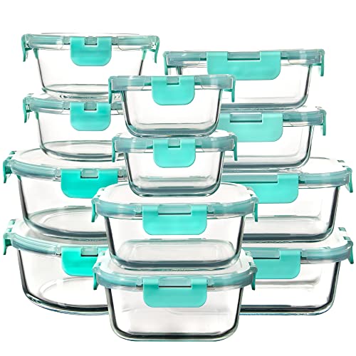 FAWLES Glass Storage Containers 12 Pack