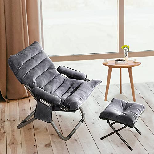 Faytn Foldable Lounge Reclining Armchair with Ottoman