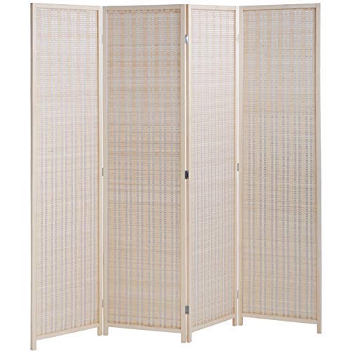 FDW Bamboo Folding Privacy Wooden Screen