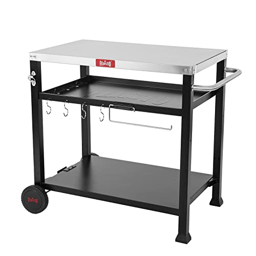 FEASTO Movable Food Prep and Work Cart Table