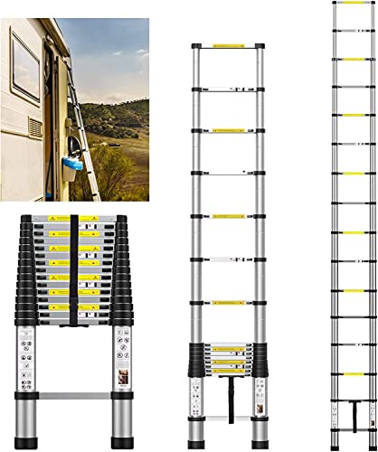 Feete 16.5FT Telescoping Ladder: Lightweight, Portable, Heavy Duty 330lbs