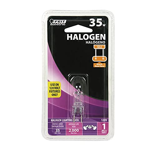 Feit Electric 35W Halogen Clear GY8.6 Base Bulb