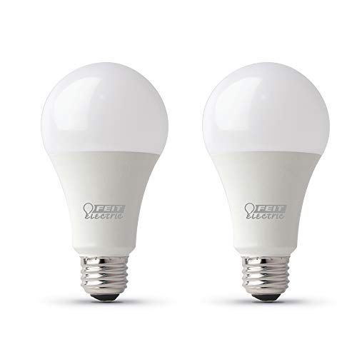 Feit Electric A19 Dimmable LED Light Bulbs, 3000k Bright White, 1600 Lumens