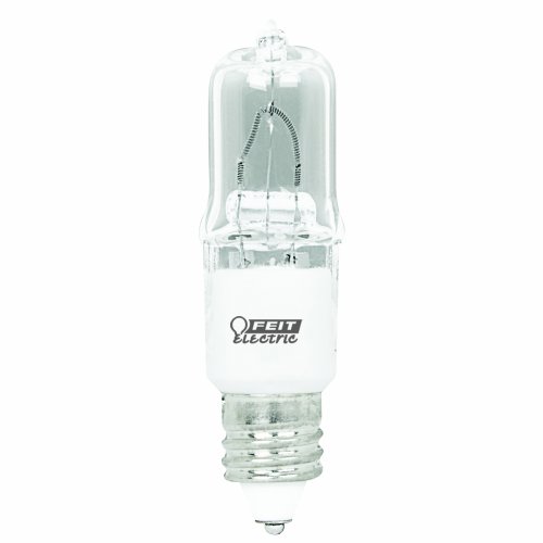 Feit Electric 50W T3 Halogen Bulb Mini Candelabra Base Clear
