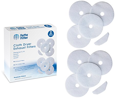 25 Pieces Compatible Cloth Dryer Exhaust Filter Set Replacement for Panda/Magic  Chef/Sonya/Avant
