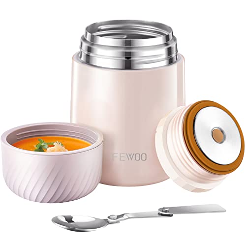 MAXSO 2 Pack Soup Thermo for Hot & Cold Food for Kids Adults, Vacuum  Insulated Food Jar Thermal Lunch Containers, Travel Food Flask with Spoon