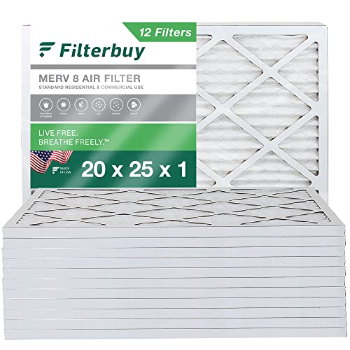 Filterbuy 20x25x1 Air Filter MERV 8