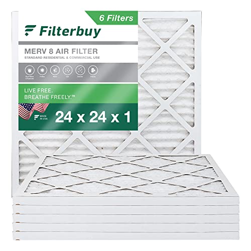 Filterbuy 24x24x1 Air Filter MERV 8 Dust Defense