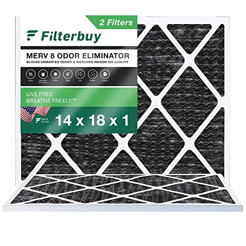 Filterbuy MERV 8 Odor Eliminator Air Filter (2-Pack)