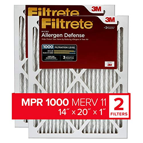 Filtrete 14x20x1 Air Filter: MPR 1000, MERV 11