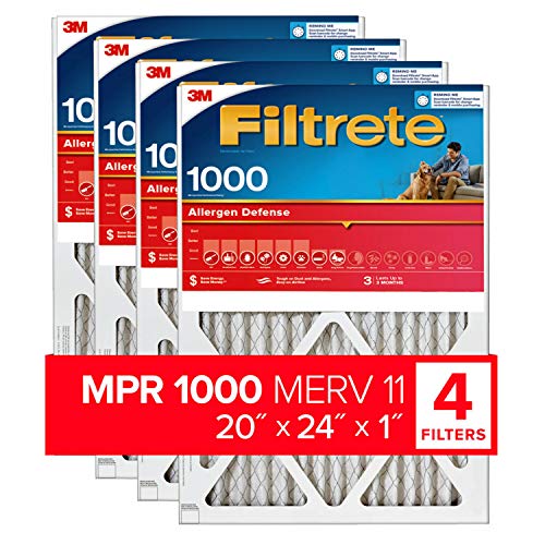 Filtrete 20x24x1 Air Filter, MPR 1000, MERV 11, Micro Allergen Defense Filters