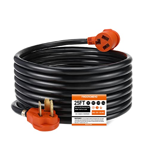 Finderomend 25ft Heavy Duty Dryer Extension Cord for EV Charging