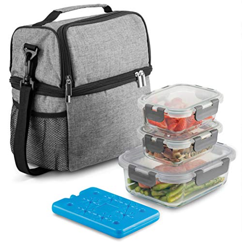 FineDine Lunch Bag with Glass Containers