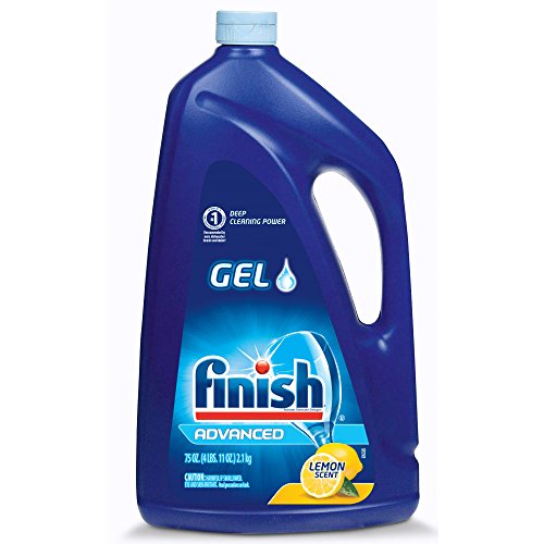 Finish Gel Dishwasher Detergent, Lemon Scent, 75oz