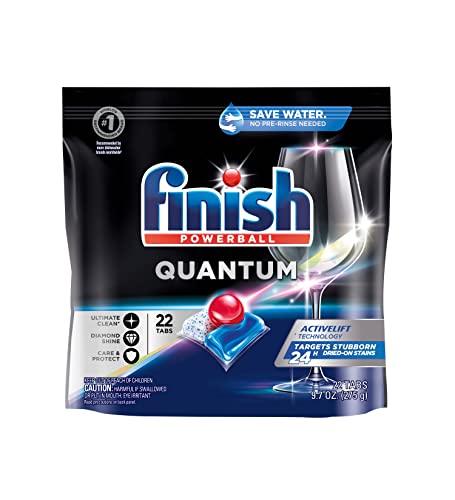 Finish Quantum 22ct Dishwasher Detergent Powerball Ultimate Clean & Shine