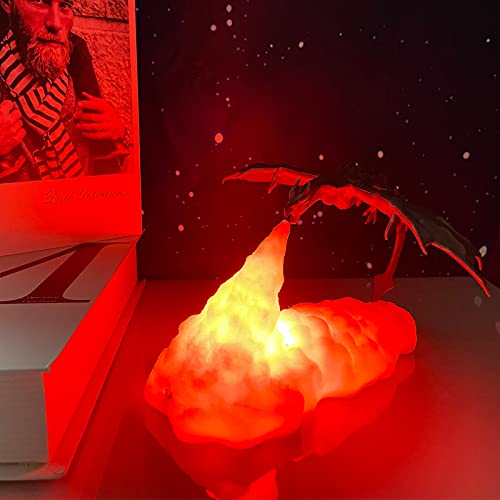 Fire Dragon Lamp Light - 3D Printed Night Light for Kids