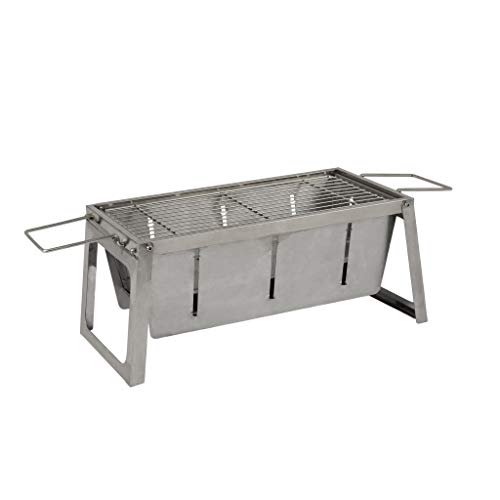 Stainless Steel Folding Charcoal Grill for Outdoor Barbecues and Travel