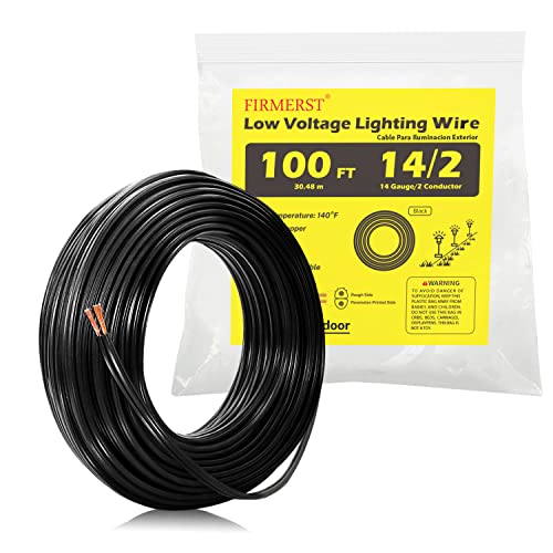 FIRMERST 14/2 Low Voltage Landscape Wire Outdoor Lighting Cable 100 Feet
