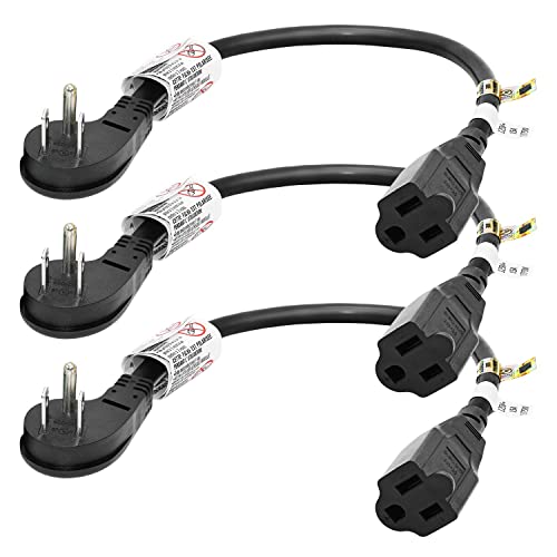 FIRMERST 1875W 1Ft Extension Cord 3 Pack